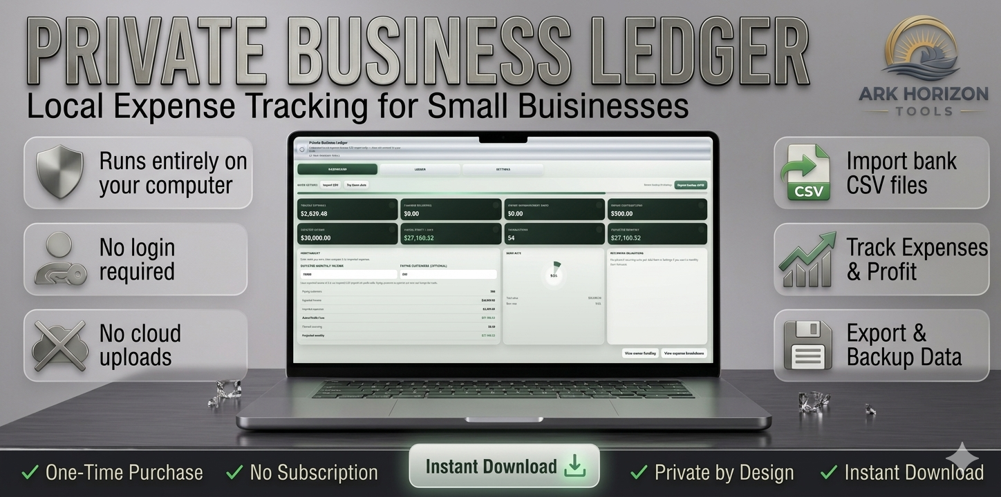Private Business Ledger hero