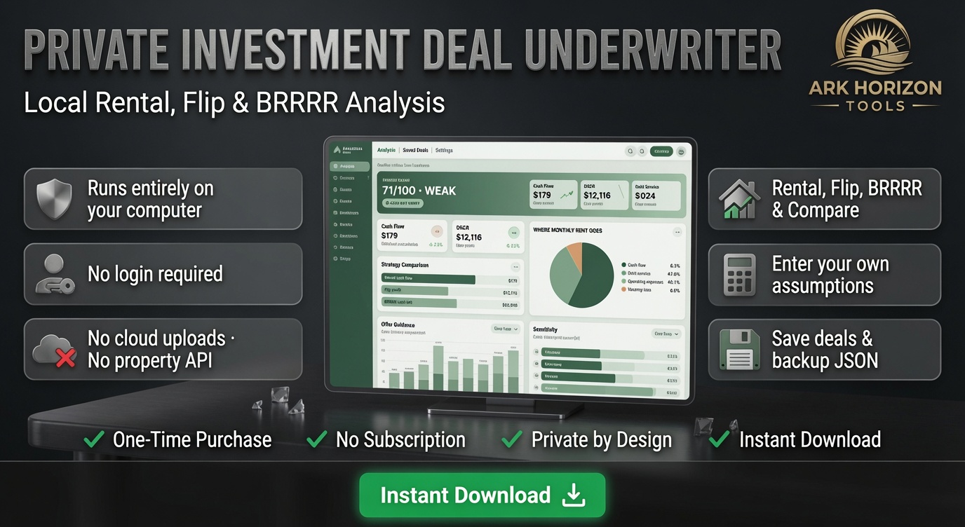 Private Investment Deal Underwriter